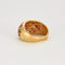 Bague 54 Bague Boule en or jaune rubis facettés et lignes de diamants 58 Facettes DV2518-1