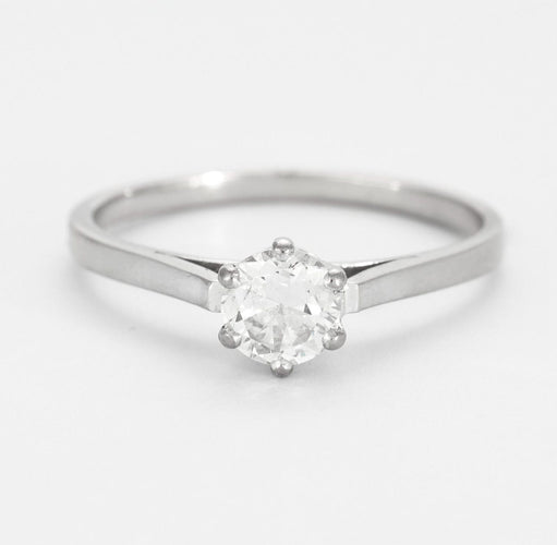 Bague 57.5 Solitaire or gris 58 Facettes DV0620-4-575-2
