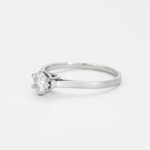 Bague 57.5 Solitaire or gris 58 Facettes DV0620-4-575-2