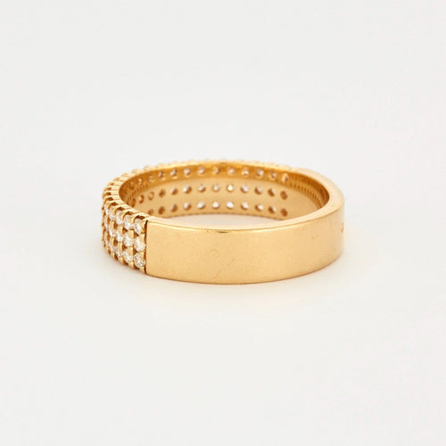 Bague 55 Anneau or jaune diamants 58 Facettes DV0624-15