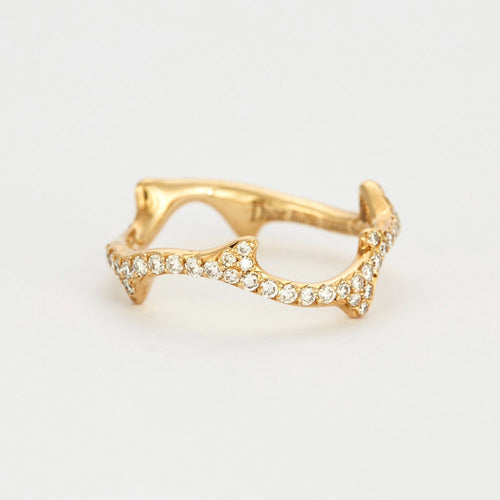 Bague 51 Dior - Bague Bois de rose en or jaune pavée de diamants 58 Facettes DV0624-3