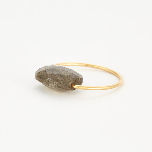 Bague 54 MORGANE BELLO - Bague or jaune et labradorite 58 Facettes DV0624-24