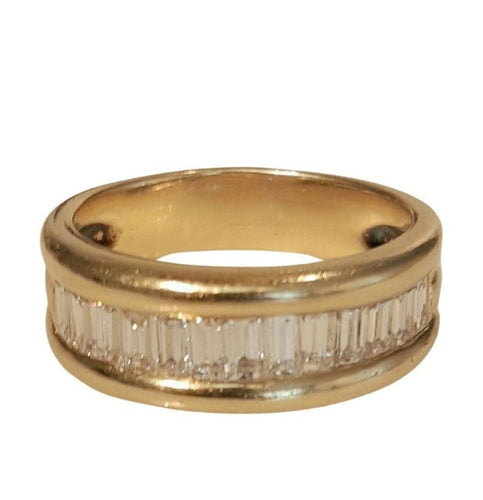 Bague Demi-alliance Poiray - or jaune et diamants 58 Facettes DV0616-1