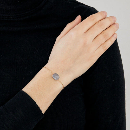 Bracelet MORGANE BELLO - Bracelet or et pierre de lune 58 Facettes DV0624-25
