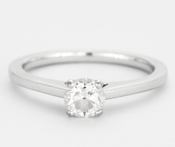 Bague 51 Celinni - Promesse - Bague solitaire en or blanc et diamant 58 Facettes DV0625-1