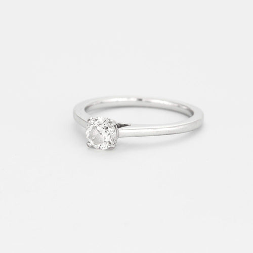 Bague 51 Celinni - Promesse - Bague solitaire en or blanc et diamant 58 Facettes DV0625-1