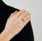 Bague Bague marguerite en or gris saphir et diamants 58 Facettes DV0631-2