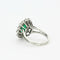 Bague 46 Bague marguerite or blanc, émeraude et diamants 58 Facettes DV0629-2