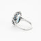 Bague 49 Bague en or blanc pierre de synthèse et diamants taillés en rose 58 Facettes DV0631-1