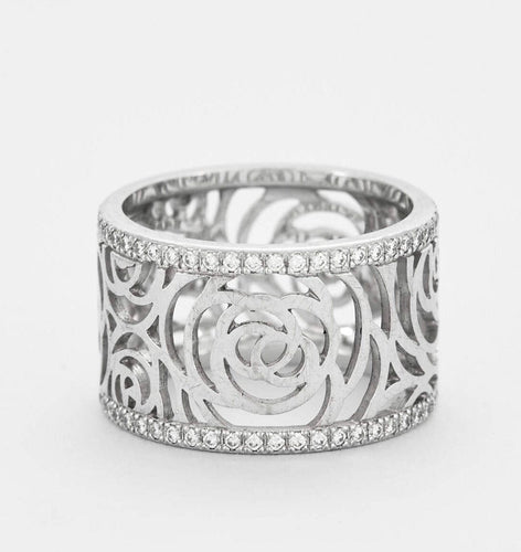 Bague 53 Chanel - Camélia or gris - Bague grand modèle 58 Facettes DV0612-1