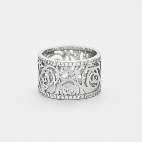 Bague 53 Chanel - Camélia or gris - Bague grand modèle 58 Facettes DV0612-1