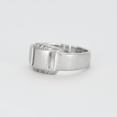 Bague 52 Hermès - bague vintage - Or gris et diamants 58 Facettes DV2795-13