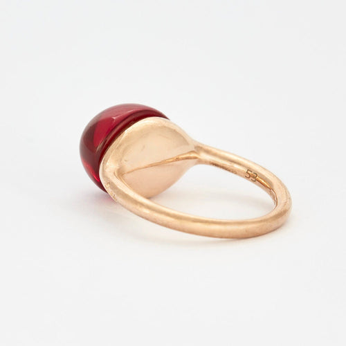 Bague POMELLATO - Rouge Passion - Bague en rose et rubis de synthèse 58 Facettes DV0636-2
