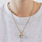 Collier Chaîne et pendentif en or jaune, perle de culture de Tahiti. 58 Facettes DV0635- 1