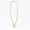 Collier Chaîne et pendentif en or jaune, perle de culture de Tahiti. 58 Facettes DV0635- 1