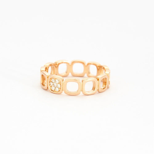 Bague 48 DINH VAN - Bague en or rose et diamants 58 Facettes DV3438-1