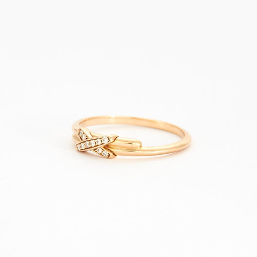 Bague 54 Chaumet - Jeux de Liens - Bague or rose et diamants 58 Facettes DDV3310-1