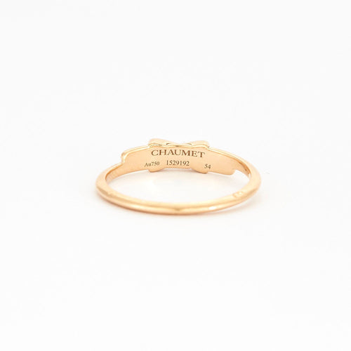 Bague 54 Chaumet - Jeux de Liens - Bague or rose et diamants 58 Facettes DDV3310-1