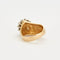 Bague 54 Bague fleur diamants sertis sur or jaune 14 carats 58 Facettes DV2289-4