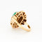 Bague 59 Bague émeraude et diamants sertis sur or jaune 58 Facettes DV2524-2