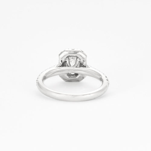 Bague 52 Bague Diamant taille émeraude serti sur or gris 58 Facettes DV0644-1