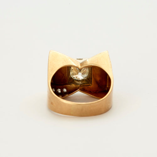 Bague 61 Bague Tank - or jaune et diamants 58 Facettes DV2524-1