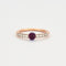 Bague 52 POMELLATO - Mama non mama - Bague jonc en or rose, améthyste et diamants 58 Facettes DV0634-2