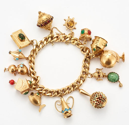 Bracelet Important Bracelet gourmette et pampilles en or jaune 58 Facettes DV0647-7