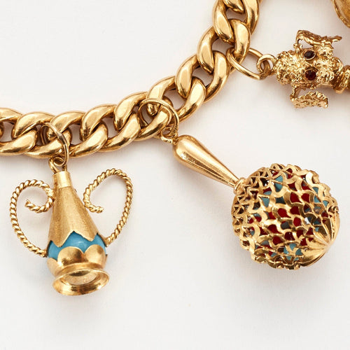 Bracelet Important Bracelet gourmette et pampilles en or jaune 58 Facettes DV0647-7
