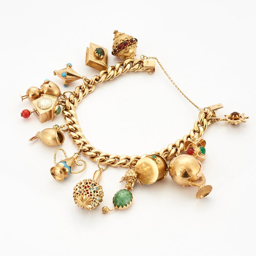 Bracelet Important Bracelet gourmette et pampilles en or jaune 58 Facettes DV0647-7