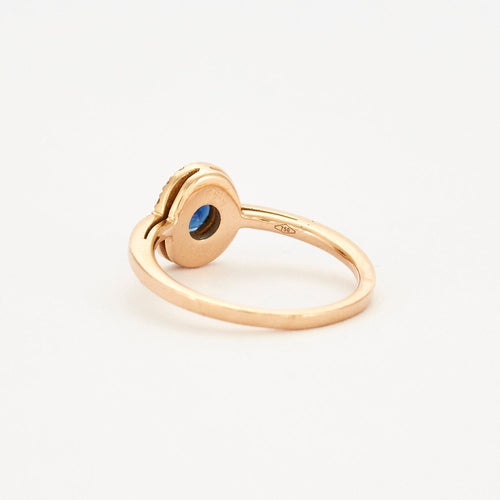 Bague 49 Bague en or rose saphir et diamants 58 Facettes DV3364-1