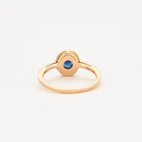 Bague 49 Bague en or rose saphir et diamants 58 Facettes DV3364-1