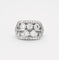 Bague 46 Bague en or gris et diamants mouvementés 58 Facettes DV3358-4