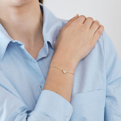 Bracelet VAN CLEEF & ARPELS - Bracelet Lucky Alhambra or jaune et nacre 58 Facettes DV3419-10