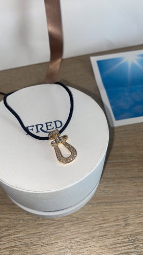 Collier FRED - Pendentif Force 10 or jaune et diamants 58 Facettes DV3500-2
