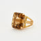 Bague 53 Bague en or jaune et quartz fumé 58 Facettes DV0598-7