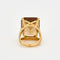 Bague 53 Bague en or jaune et quartz fumé 58 Facettes DV0598-7