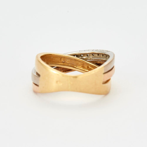Bague 52 Bague en or jaune et or gris diamants 58 Facettes DV3337-4