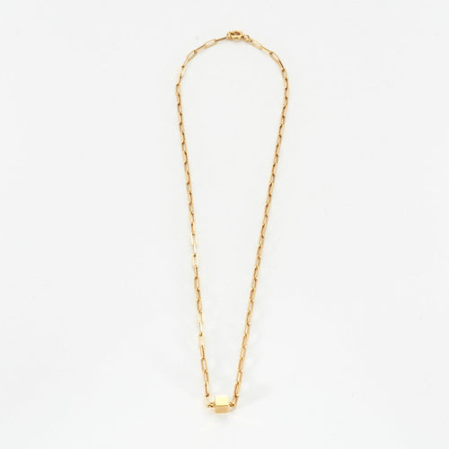 Collier DINH VAN - Collier le cube vintage en or jaune 58 Facettes DV0598-4