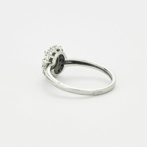 Bague 52 Bague en or gris émeraude et diamants 58 Facettes DV3337-3