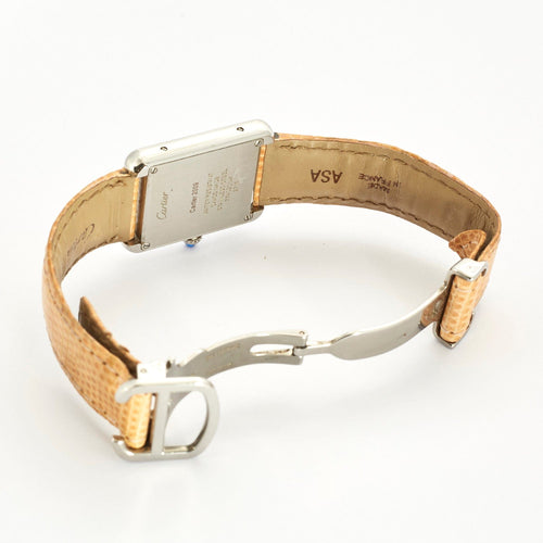 Montre CARTIER - Montre Tank Solo acier et cuir 58 Facettes DV3419-20