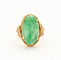 Bague 57 Bague en or jaune cabochon de jade 58 Facettes DV0658-4-57-3