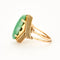 Bague 57 Bague en or jaune cabochon de jade 58 Facettes DV0658-4-57-3