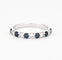 Bague 50 Demi-alliance en or gris saphir et diamants 58 Facettes DV0658-2-50-5