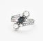 Bague Bague croisée en or gris, saphir et diamants 58 Facettes DV1852-2