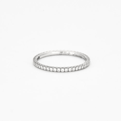 Bague 49 CARTIER- Alliance Etincelle or gris et diamants 58 Facettes DV3663-2-49-2