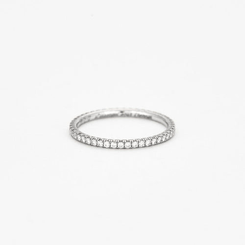 Bague 49 CARTIER- Alliance Etincelle or gris et diamants 58 Facettes DV3663-2-49-2