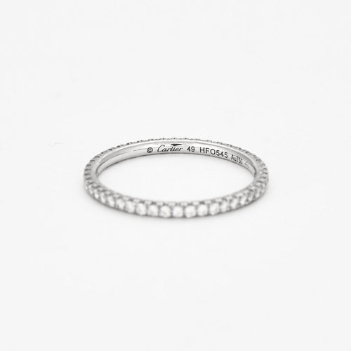 Bague 49 CARTIER- Alliance Etincelle or gris et diamants 58 Facettes DV3663-2-49-2
