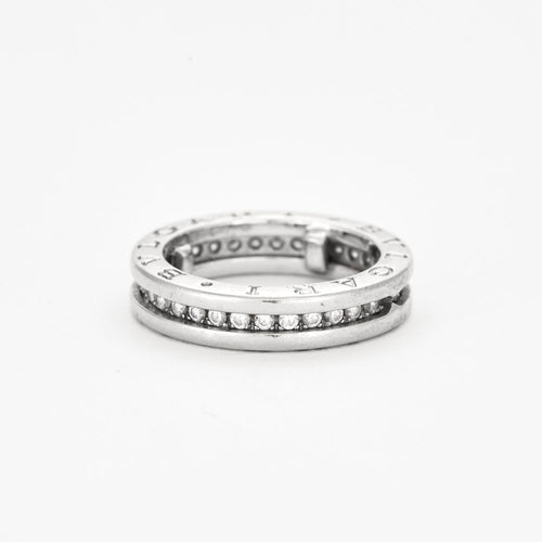 Bague 49 BULGARI - Bague B.ZERO 1 or gris et diamants 58 Facettes DV3643-4