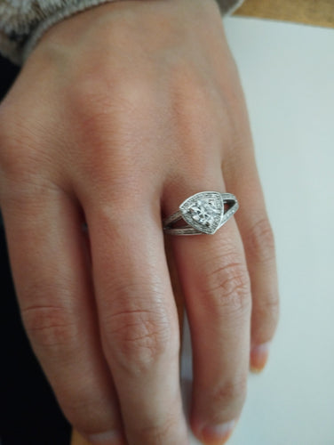 Bague MAUBOUSSIN - Bague Solitaire Dream and Love n°3 or blanc et diamants 58 Facettes DDV3973-1